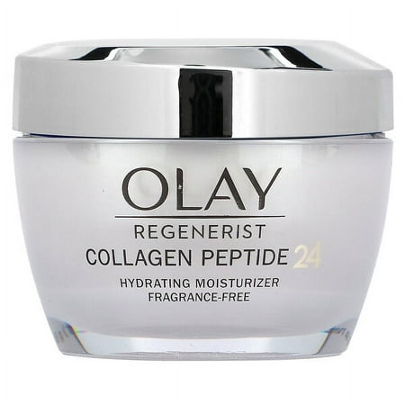 Olay, Regenerist, Collagen Peptide 24, Hydrating Moisturizer, Fragrance-Free, 1.7 oz Pack of 4