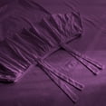 thumbnail image 5 of 4 Piece Corner Ruffle Sheet Set, 6" Inch Corner Ruffle On Flat Sheet And Pillowcases, 21 Inch Deep Pocket, 100% Egyptian Cotton, 800 TC, Cal King Size, Solid Plum, 5 of 6
