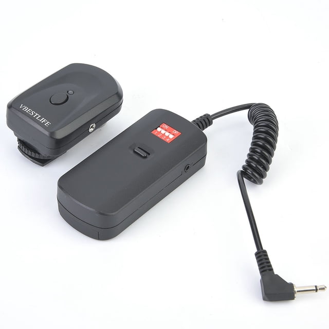 DC16 Wireless Flash Trigger Transmitter and Receiver 16Channel Studio with 433MHz Frequency 30m Range for Professional Photography Black