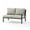 Taupe, variant on Clark Outdoor Metal Sectional Left Side Loveseat Charcoal/Matte Black