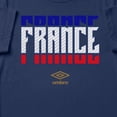 thumbnail image 2 of Umbro Men's France Stacked Soccer T Shirt (New Navy, S-XXXL), 2 of 4