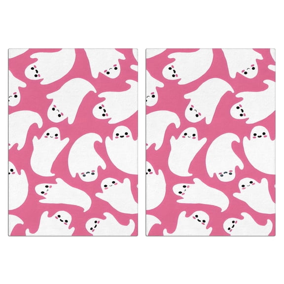 2 Pcs Funny Kitchen Towels,Cute Ghost Halloween Pattern Microfiber Dish Towels,Kitchen Tea Towels,Kitchen Towel Set (18" X 26")