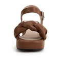 thumbnail image 4 of Sandalias de mujer Casual Color sólido Estilo romano Hebilla Correa en el tobillo Tacones altos gruesos Zapatos de punta cuadrada Wmkox8yii nm2301, 4 of 9
