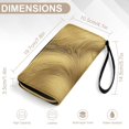 thumbnail image 6 of Womens Wallet Bifold Ladies Cluth Bag Wristlet Wrist Strap Long Purse Gold Gradient Design, 6 of 6