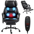 thumbnail image 1 of Silla de Oficina HOMCOM con Masaje, Calor, Reclinable y Cuero PU, 1 of 9