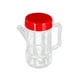 thumbnail image 1 of BRIGHTFUFU Dispensador de aceite acrílico, tapa roja de plástico, olla de aceite, engrasador, vertedor de salsa, botella de vinagre, suministros de cocina (450ML), 1 of 7