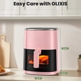 thumbnail image 3 of 6QT Square Air Fryer with Viewing Window, 12-in-1 Digital Oven for Roast, Bake, Dehydrate, Pink, 3 of 6