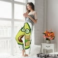 thumbnail image 4 of Uemuo Avocado with Glasses Pattern Women's Wide Leg Palazzo Lounge Pants with Pockets Light Weight Loose Comfy Casual Pajama Pants-XX-Large, 4 of 9