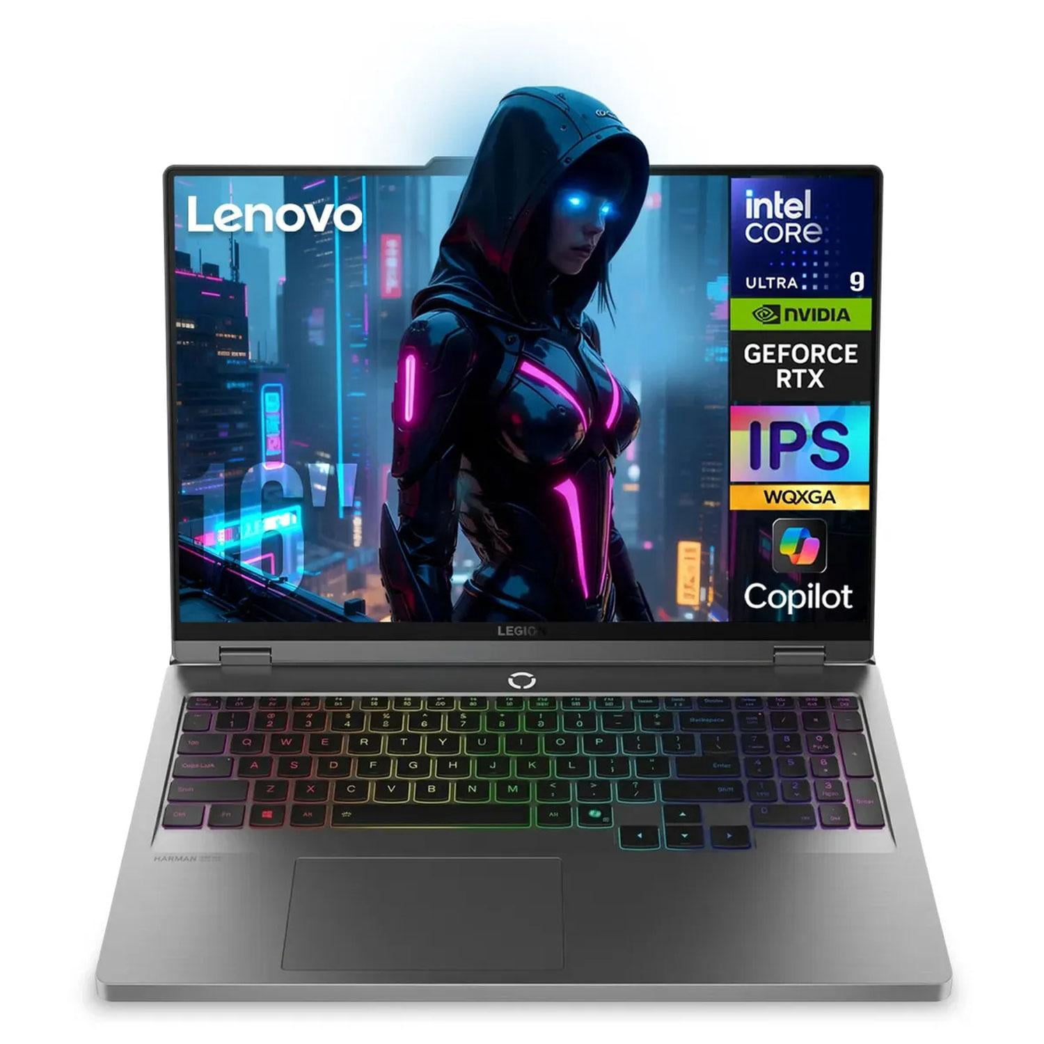 Laptop IA Gamer LENOVO Legion 5 16IAX10 GeForce RTX 5060 8GB Core Ultra 9 275HX NPU 64GB 1TB Pantalla 16" IPS WQXGA 240Hz Windows 11 Teclado Ingles