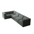 thumbnail image 4 of 106*106" Chenille Modular L Shaped Sectional Sofa,Luxury Floor Couch Set,Upholstered Indoor Furniture,Foam-Filled Compressed Sofa for Living Room,Bedroom,5 PC Free Combination, 4 of 21