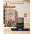 thumbnail image 2 of 3.5L Automatic Cat Feeder for Two Cats with Stainless Steel Bowl, Timed Programmable 1-6 Meals, Dual Power Supply, 2 of 6