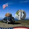 thumbnail image 2 of Yescom 30ft Telescopic Lightweight Aluminum Flagpole Tire Mount Stand Kit 3'x5' US Flag Ball Pole Top Fly 2 Flags, 2 of 10