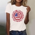 thumbnail image 5 of Vetsdori American Flag T Shirts for Women Short Sleeve Independence Day Pullover Casual 4th of July,Red White and Blue Graphic Crew Neck USA Years Anniversary Womens Tops Summer, 5 of 7