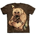 thumbnail image 1 of Brown 100% Cotton Tribal Bear Realistic Graphic T-Shirt NEW, 1 of 2