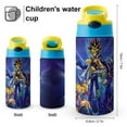 thumbnail image 2 of Yu-Gi-Oh Kids Water Bottle with Silicone Straw And Spill-Proof Lid, 16.9oz Stainless Steel Double-Wall Vacuum Insulated Water Bottles for Boys Girls, 2 of 8