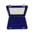 thumbnail image 1 of Velvet Portable Jewelry Organizer Display Earring Ring Storage Tray Box Case, 1 of 8