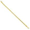 thumbnail image 3 of 5mm 14k Yellow Gold Plated Twisted Rope Chain Anklet, 9 inches, 3 of 7
