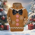thumbnail image 2 of Christmas Hoodies for Men Long Sleeve Hooded Pullover Sweatshirt Xmas Gift Winter Warm Casual Festive Men's Sweatshirts Khaki XXL, 2 of 3