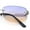 Silver - Purple Orange, variant on Rimless Rounded Rectangle Hustler Fashion Metal Frame Sunglasses Gold - Yellow
