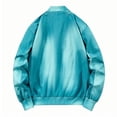 thumbnail image 3 of LOVZFMLL Jackets for Men Man Gradation Stand Collar Zipper Pockets Coat, 3 of 4