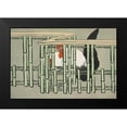 thumbnail image 2 of Sekka, Kamisaka 18x13 Black Modern Framed Museum Art Print Titled - Roosters from Momoyogusa, 2 of 5