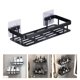 thumbnail image 2 of 1pc Aluminio Montado en pared Rack Multifuncional Sundies Sundies Back (Negro), 2 of 5