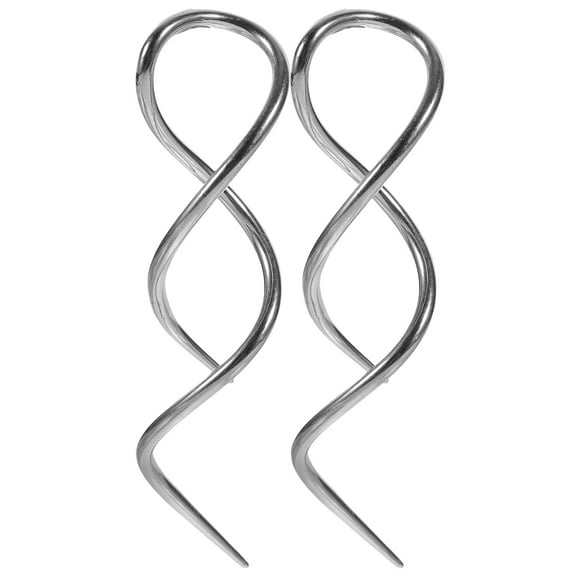 CATIEBYE 2-Pack Spiral Threader Hoop Earrings, Unique Twisted Wire Design, Lightweight Fashion Jewelry for Women