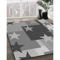 thumbnail image 2 of Ahgly Company Indoor Round Patterned Gray Dolphin Gray Area Rugs, 7' Round, 2 of 6