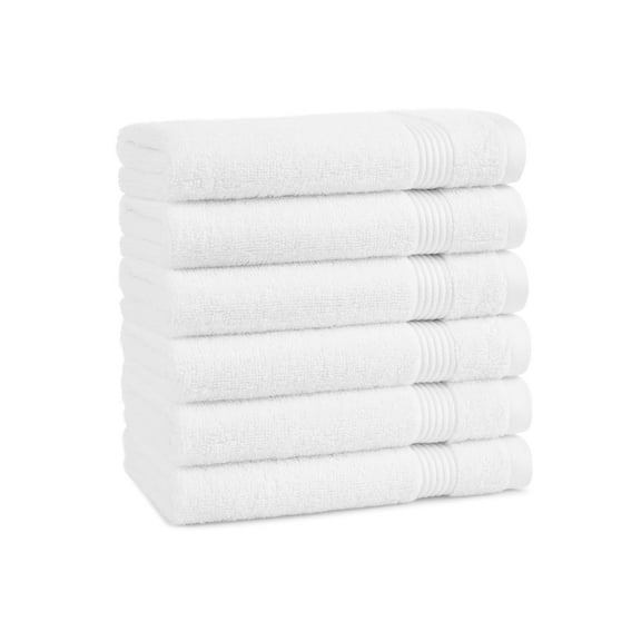 Host & Home Cotton Hand Towels (6 Pack) - 16x28 in., Soft & Absorbent - Dove White