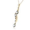 thumbnail image 2 of Galaxy Gold GG 14K Yellow Gold Aquamarine Pendant Necklace - March Birthstone - Courage & Clarity - 16" to 24" - Fine Jewelry for Women, 2 of 3