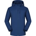 thumbnail image 1 of LSLJS Veste de Pluie Femme Imperméable à Capuche Coupe-Vent (Bleu, m), 1 of 2