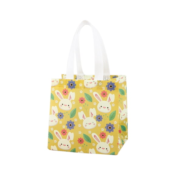 SIYTUAU Easter Non Woven Handbag Reusable Shopping Gift Bag For Egg Party And Holiday Celebrations Easter Gift Bag A