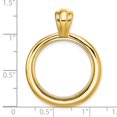 thumbnail image 2 of FJC Finejewelers 14 kt Yellow Gold Concentric Circle 21.6mm Prong Coin Bezel Pendant, 2 of 6