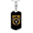 thumbnail image 5 of Man Hunting Employment Stainless Steel or 18k Gold Premium Swivel Dog Tag Keychain, 5 of 10