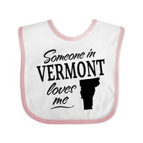 Inktastic Someone in Vermont Loves Me Boys or Girls Baby Bib