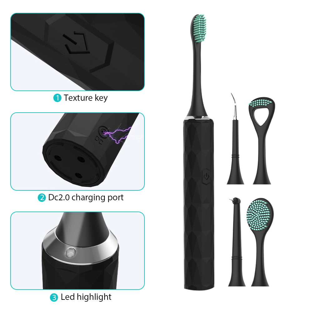 Genkent Electric Dental Calculus Remover Set, Household Dental Teeth Stain Eraser, USB Charging Scraper Plaque Tartar Remover, Sonic Dental Calculus Remover Kit