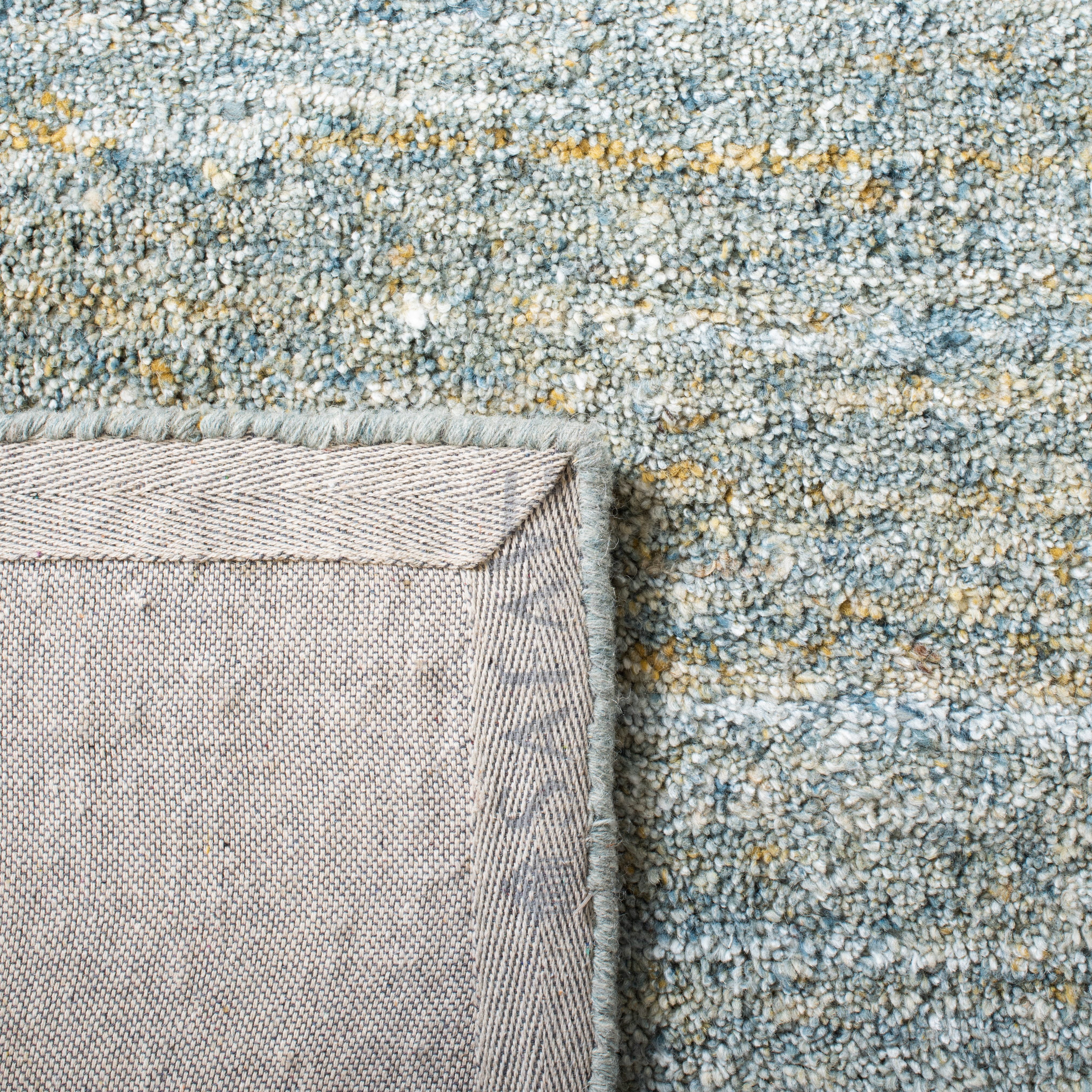 Safavieh Himalaya Flanagan Solid Area Rug, Blue/Olive, 10' x 14'