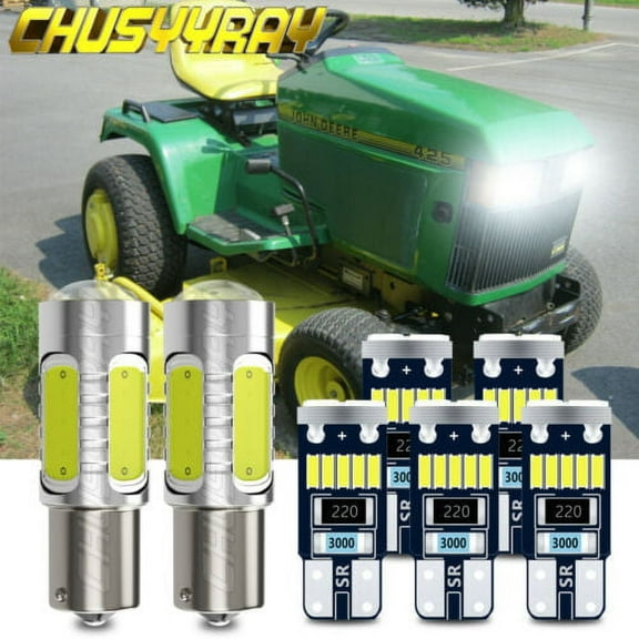 7Pcs Front&Rear LED light bulbs For Deere 425 445 455 headlights AD2062R AM35424