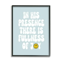 Stupell Industries Blue Religious Phrase Inspirational Painting Black Framed Art Print Wall Art, 16 x 20