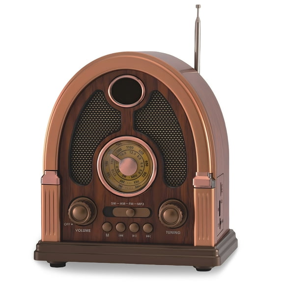 Retro Wireless Bluetooth Speaker, AM/FM/SW Radio Wood Classic Table Radio, Portable Retro Bluetooth Speaker With USB/TF Inputs, Retro Wood Radio for Kitchen Desk Bedroom Office Party Outdoor