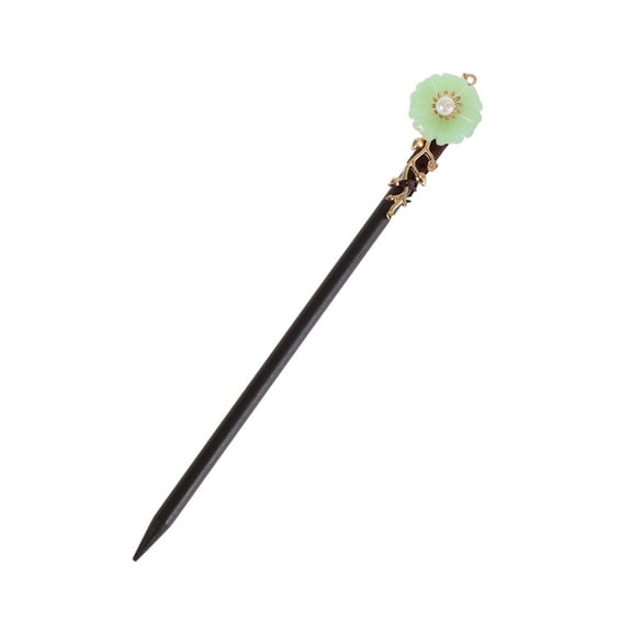 Unique Bargains 1 Pc Hair Chopstick Classic Branches Tassel Hair Hairpin Black Green