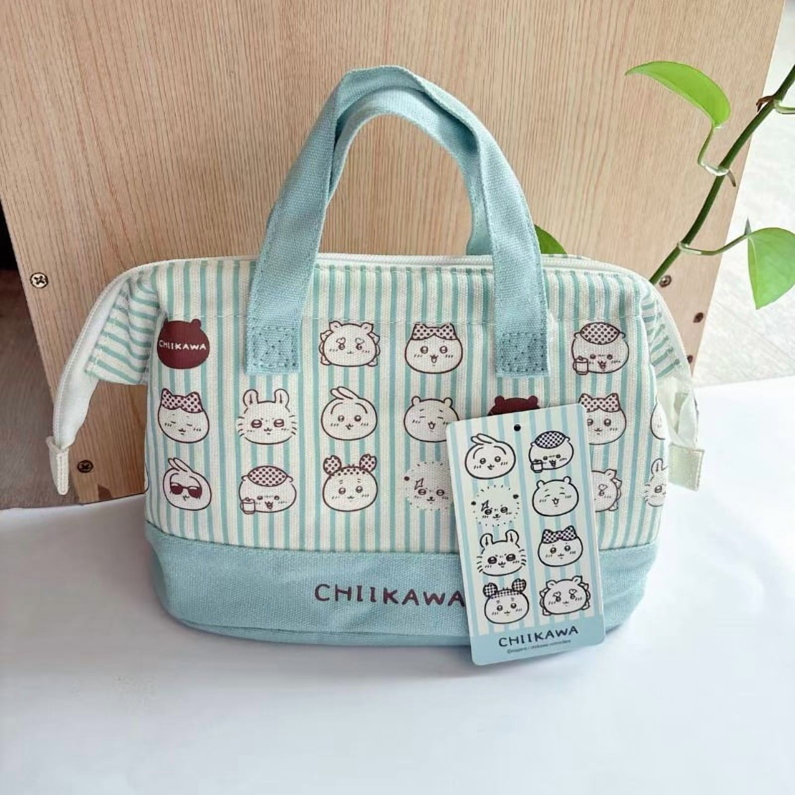 Chiikawa Bento Bag Usagi Kawaii Aluminum Foil Keep Warm Lunch Box Storage Bag Handheld Commute Portable Meal Case