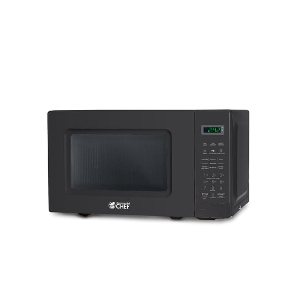 COMMERCIAL CHEF Microondas de 0.7 pies cúbicos con 10 niveles de potencia, microondas de 700 W con pantalla digital, microondas de encimera con cerradura de puerta de seguridad para niños, programable