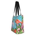 thumbnail image 2 of Kll Tote Bag For Women Tropical Jungle Flamingo Print Shopping Grocery Reusable Bags For Office School Shopping Travel, 2 of 7