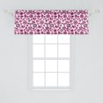 thumbnail image 2 of Ambesonne Love Window Valance, Pink Hearts and Circles, 42" x 18", Pink Black White, 2 of 3