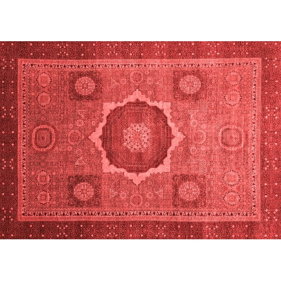 Ahgly Company Indoor Rectangle Oriental Red Modern Area Rugs, 2' x 3'
