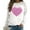 White, variant on Arlun Valentines Sequins Heart Graphic Sweatshirts for Women Casual Long Sleeve Glitter Heart Graphic Pullover Tops Autumn and Winter Fashion Going out Outfits White XL