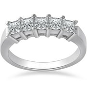Pompeii Platinum 1ct Princess Cut Diamond Wedding Ring New (G/H,SI)