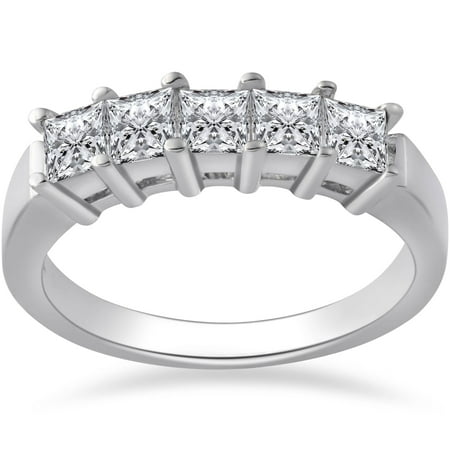 Pompeii Platinum 1ct Princess Cut Diamond Wedding Ring New (G/H,SI)