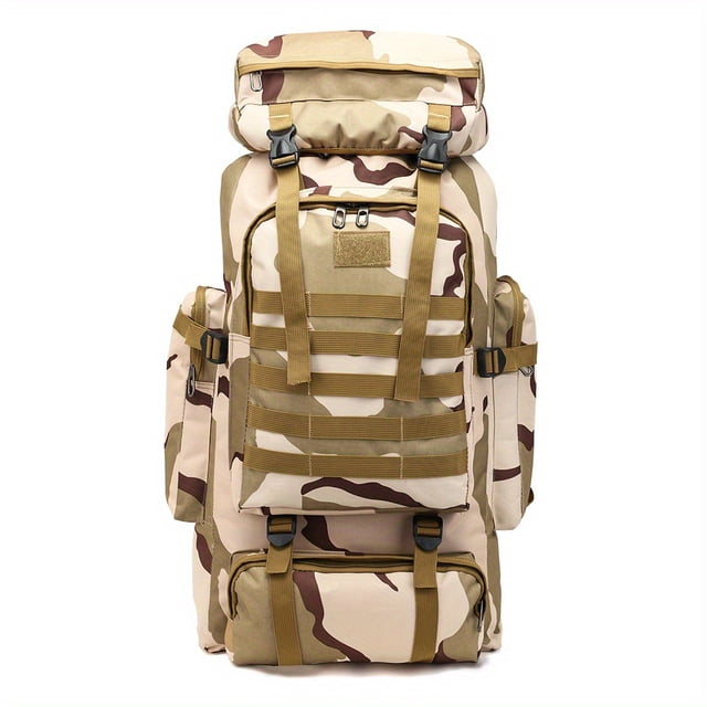 Military Tactical Backpack, Large Capacity Outdoor Hikingbag, Camouflage Backpack For Camping Traveling